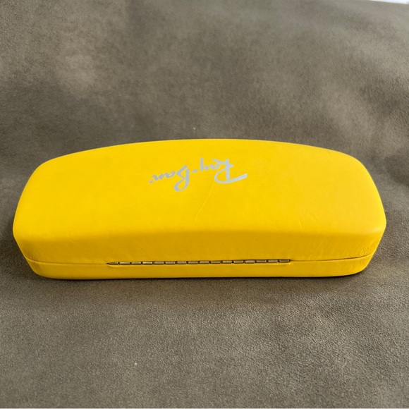 RAY-BAN YELLOW HARD SHELL CASE EYEGLASSES/SUNGLASSES CASE *READ* - Picture 3 of 15